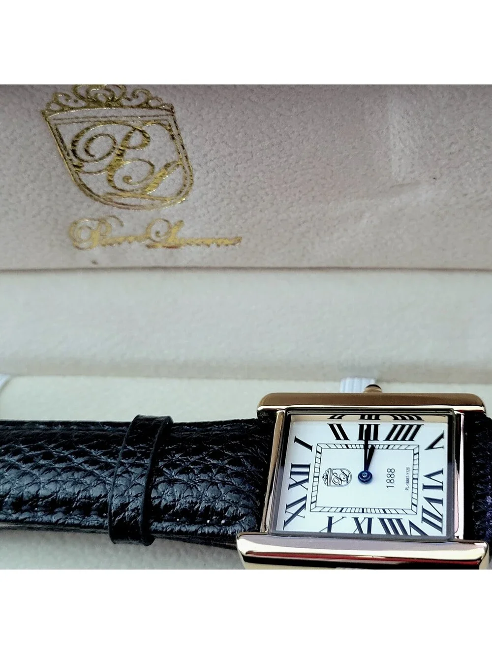 Swiss Design Mens Watch Pierre Lucerne Gold Tank In Box